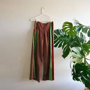 Up-Cycled Sari Pants with Pockets and Elastic Waistband - NWT
